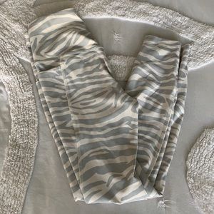 Zebra print leggings